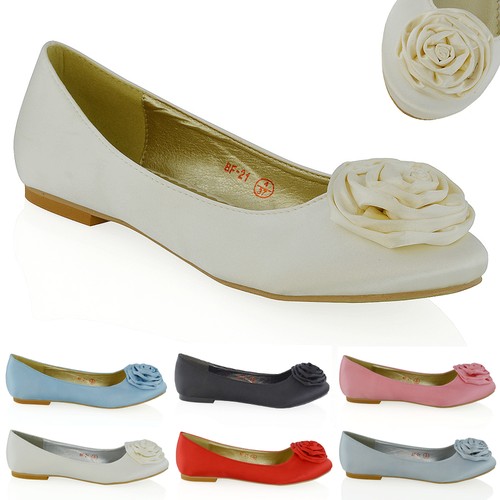 Damen brautschuhe satin - brautschuhe, blume