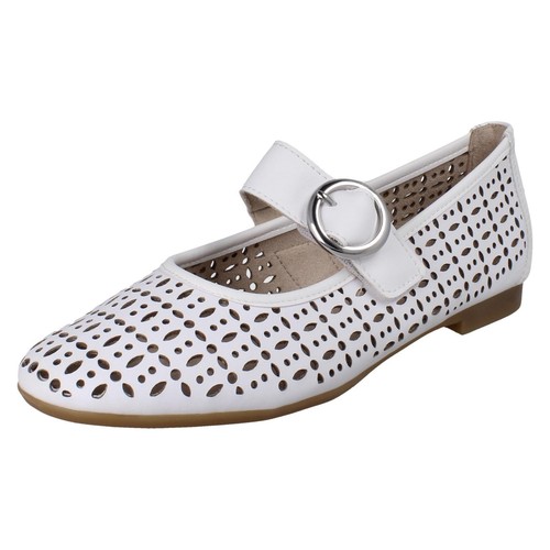 Flache weiße damen ballerinas - flache, damen-ballerinas
