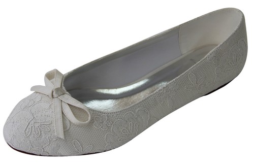 Hbh flache braut ballerina - flache, braut-ballerina